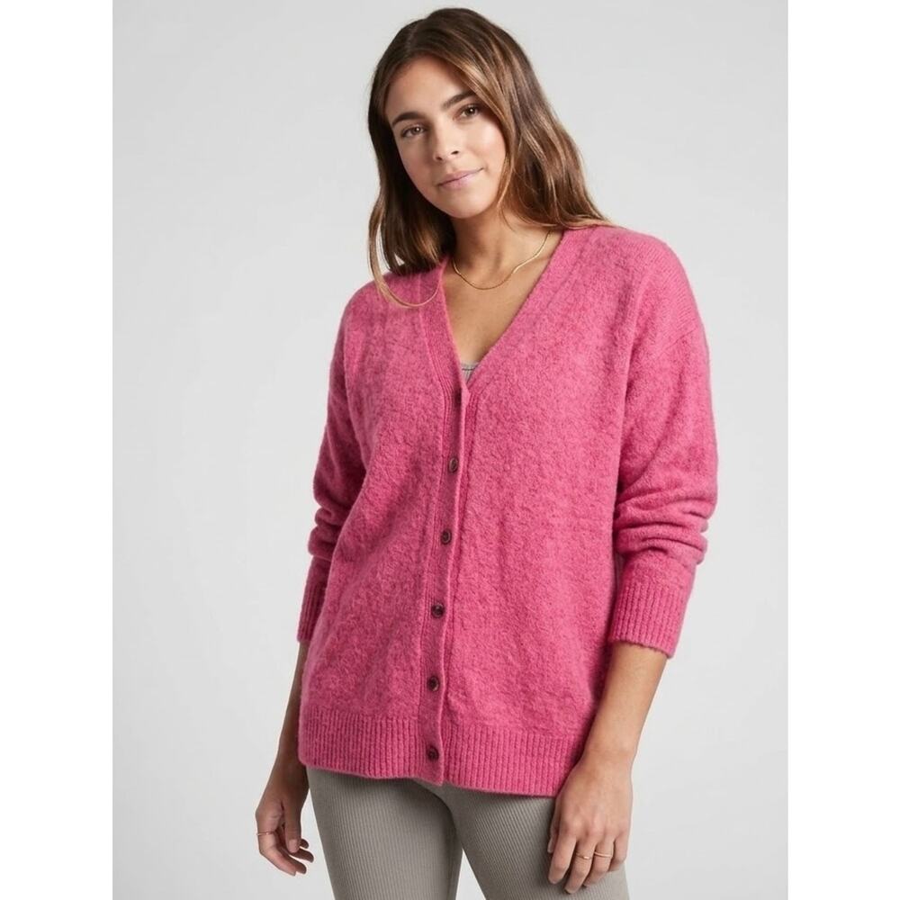 Athleta Westlake Merino Wool Barbiecore Cardigan